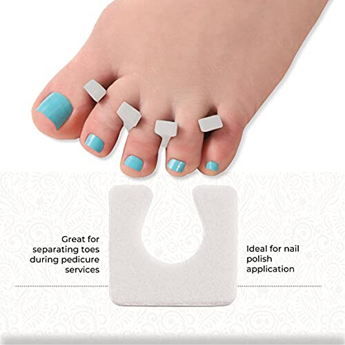 ForPro Sole Toe Separators  White  Individual Toe Separators for Pedicures  144count 2