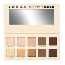 LORAC Unzipped Matte & Glitter Eyeshadow Palette, Gold | Cruelty Free,