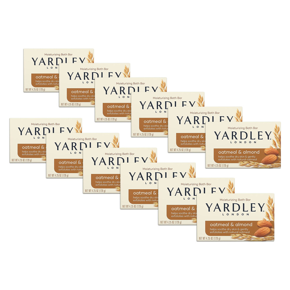 PACK OF 12 - Yardley Oatmeal and Almond Soap, 4oz