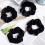 Whaline 12 Stück Haargummis Samt Elastische Scrunchies Haarbänder (Schwarz) 3