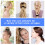 Whaline 12 Stück Haargummis Samt Elastische Scrunchies Haarbänder (Schwarz) 5