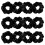 Whaline 12 Stück Haargummis Samt Elastische Scrunchies Haarbänder (Schwarz) 1
