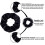 Whaline 12 Stück Haargummis Samt Elastische Scrunchies Haarbänder (Schwarz) 4