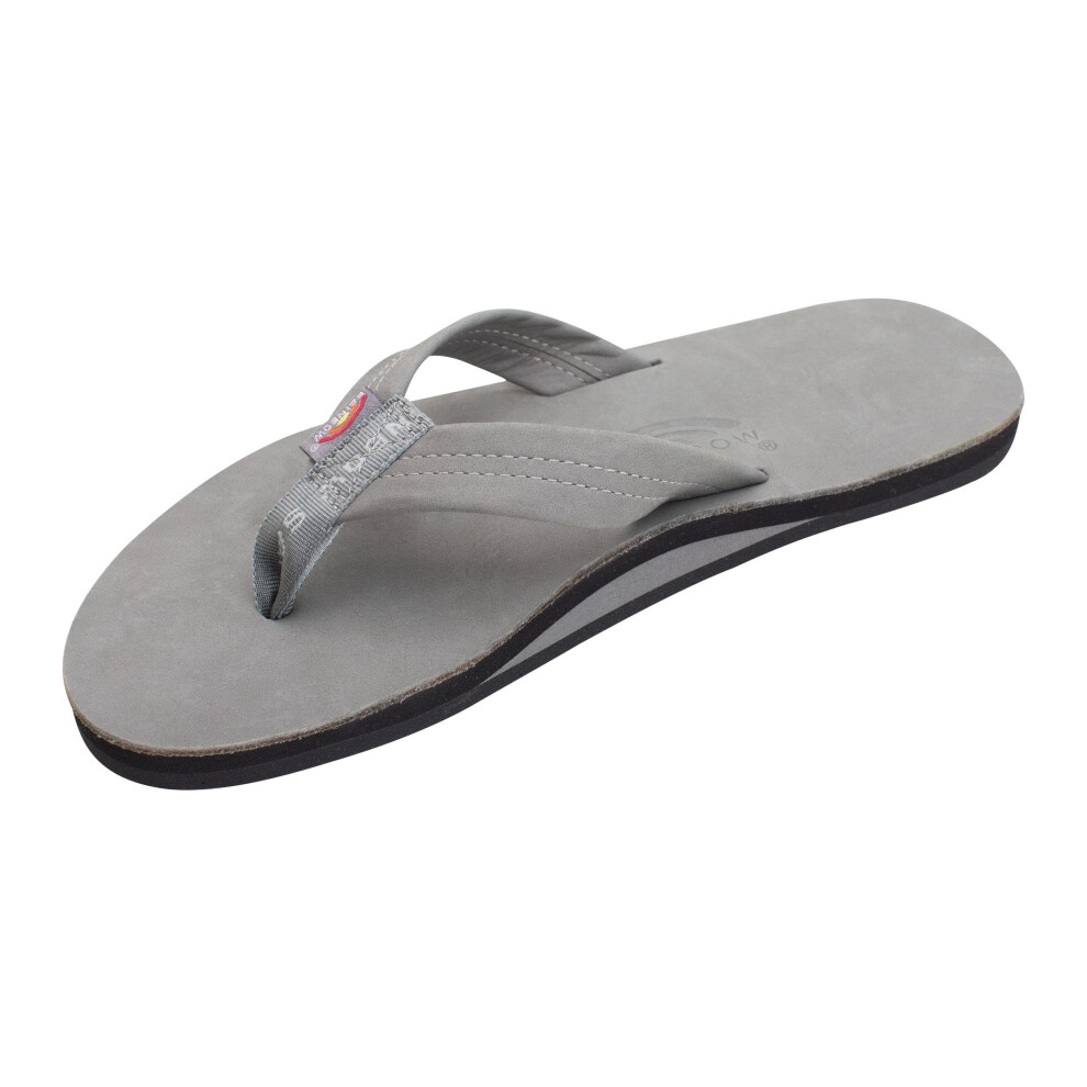 Rainbow Sandals Hombres Premier De Cuero De Una Sola Capa De Correa Ancha Con Arco Gris Hombres Xxx-Grande / 13.5-15 D(M) Us-image