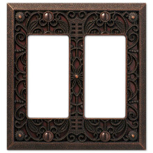 Amerelle 65RRDB Placa de Parede Filigrana, 2 Rocas, Metal Fundido, Bronze Envelhecido, 1-Pack