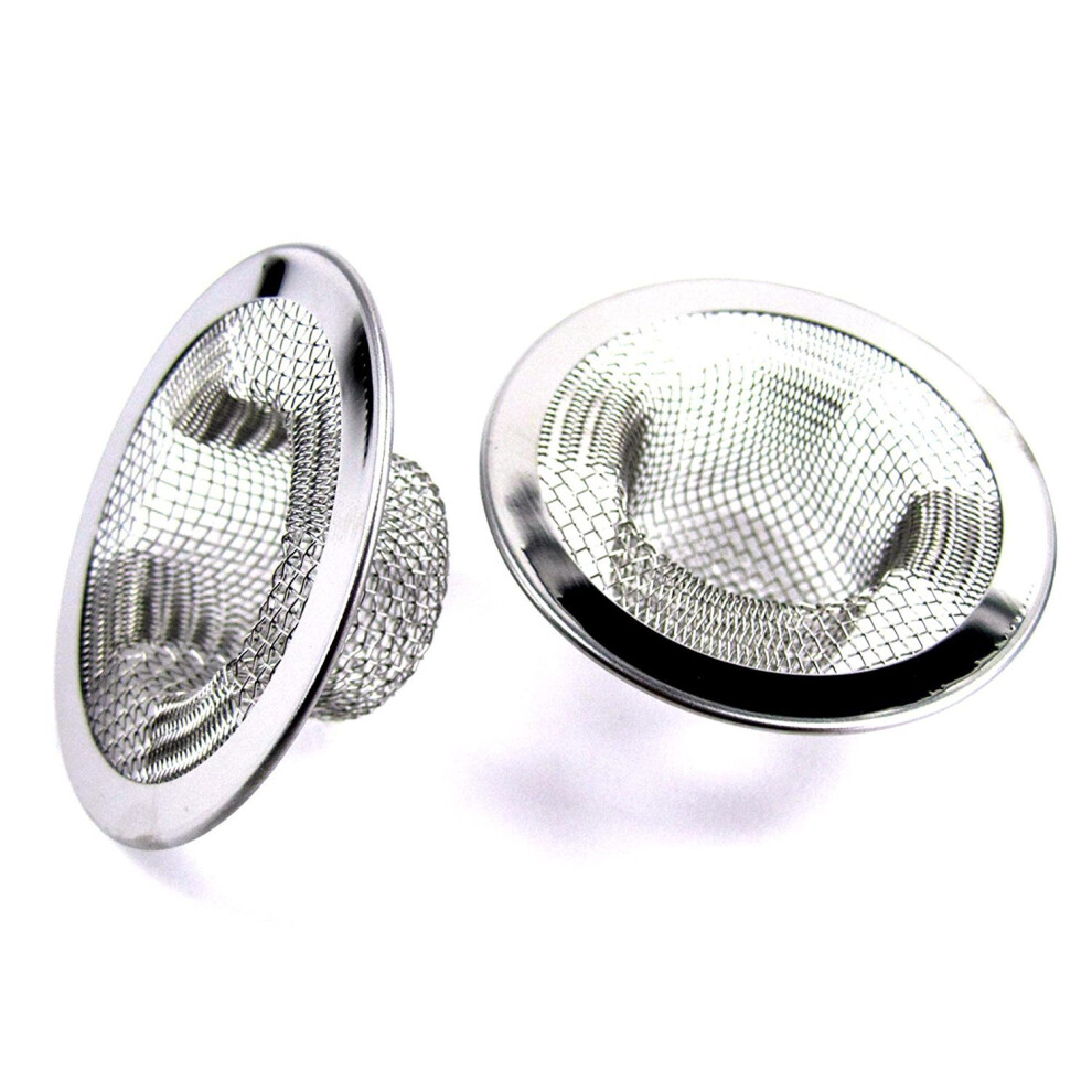 Iafand 2Pcs Metal Sink Strainer Bathtub Drain Hole Hair Catcher Drain 735090298968