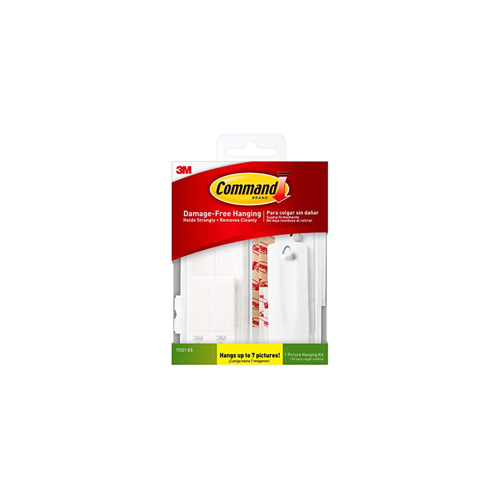 Command Picture Hanging Kit, White, Indoor Use, Hanges up to 7 Pictures (17221-ES)