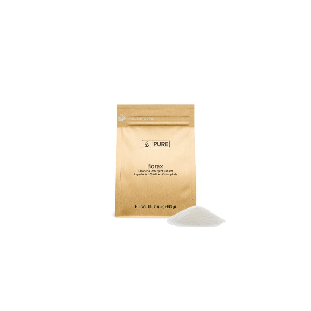 PURE ORIGINAL INGREDIENTS Borax (1 lb), Multipurpose Cleaning Natural Agent, Ideal Slime Ingredient