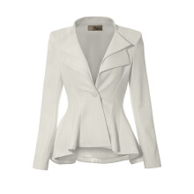 Blazer da ufficio donna con doppio risvolto JK43864 1073T Avorio 2X