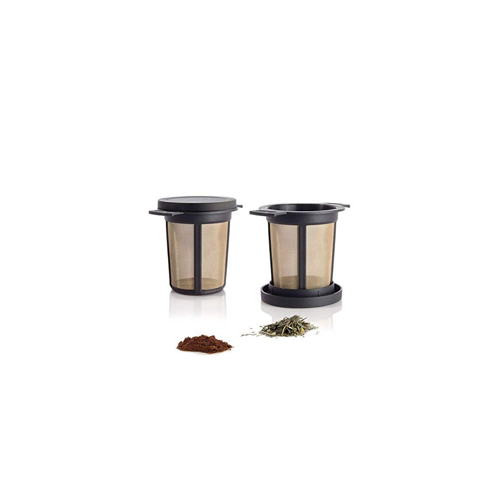 Finum Wiederverwendbare Edelstahl Kaffee Und Tee Infusing Mesh BrüHkorb Medium Schwarz-image
