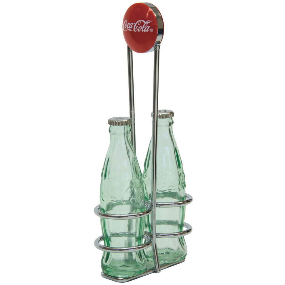 Tablecraft coca-cola Salt and Pepper Shaker Set with chrome Plated Met