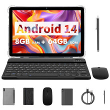(Gray) 10.1" Android Tablet with Keyboard & Mouse