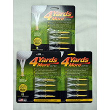4 Yards More Golf-Tees (2 3/4 Zoll), 3er-Pack (12 Tees)