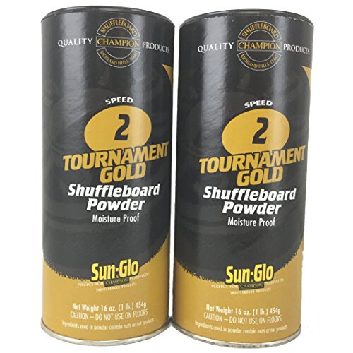 Sun-Glo #2 Speed Tournament Gold Shuffleboard Pulverwachs – Von Profis bevorzugt für konsistentes, schnelles Spiel