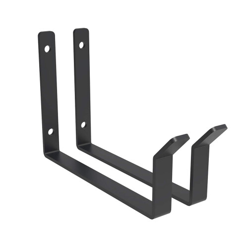 FLEXIMOUNTS 2-Pack Add-On Storage Utility Hook Accessory for Garage Ceiling Storage Rack Noir