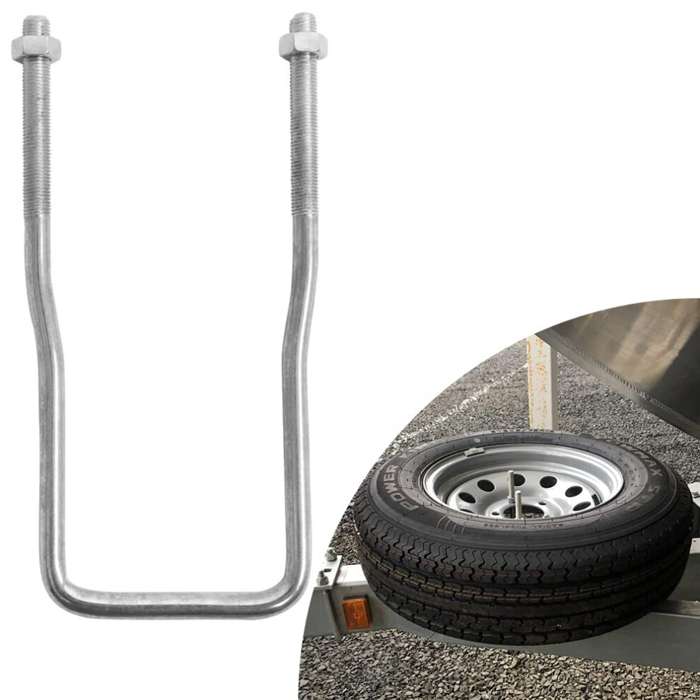 Elitewill Spare Tire Carrier Zinc Plated U-Bolt Holder Bracket Side Mount For 4 Or 5 Lug 743447930669