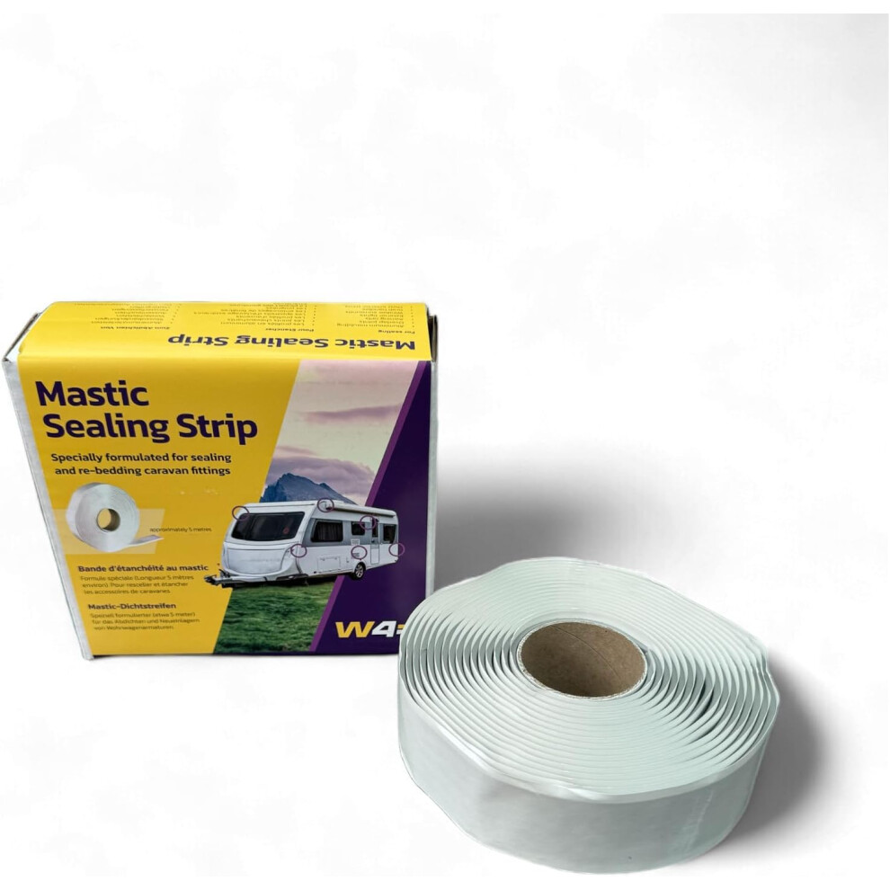 W4 Mastic Sealing Strip For Caravans & Motorhomesmm Grey 32Mm Weatherproof Sealant For Overlap Joints, Awning Rails, Roof-Lights 8000000018212