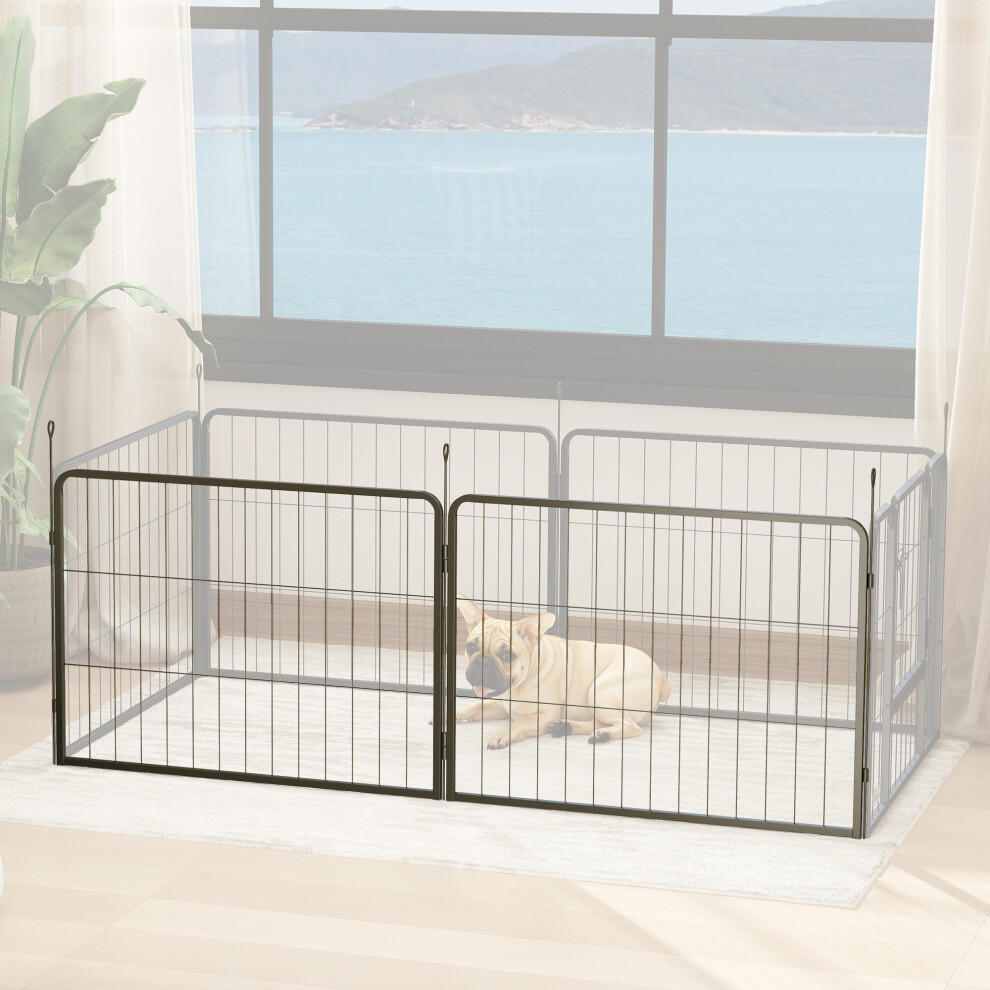 Pawhut 2 Piece Dog Pen Expansion Pack For 60Cm High Pet Playpen For S Dogs
