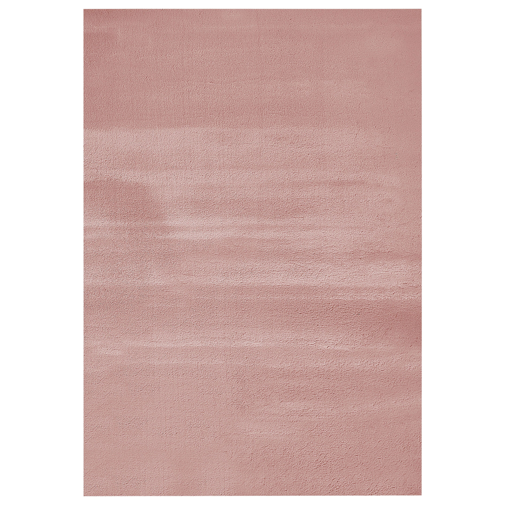 Faux Rabbit Fur Rug 160 x 230 cm Pink MIRPUR