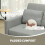 Homcom HOMCOM 2 Seater Sofa Bed Convertible Bed Settee with Pillow, Light Grey 4