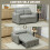Homcom HOMCOM 2 Seater Sofa Bed Convertible Bed Settee with Pillow, Light Grey 2