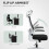 Homcom HOMCOM Executive Mesh Office Chair with Headrest, Lumbar Support, Black 6
