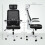 Homcom HOMCOM Executive Mesh Office Chair with Headrest, Lumbar Support, Black 2