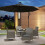 Outsunny Outsunny Rattan Outdoor Dining Table and Chairs for 4, Light Grey 6