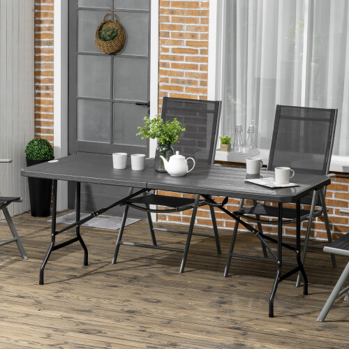 Outsunny Outsunny Outdoor Dining Table for 6, Folding Garden Dining Table