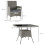 Outsunny Outsunny Rattan Outdoor Dining Table and Chairs for 4, Light Grey 2