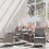 Outsunny Outsunny Rattan Outdoor Dining Table and Chairs for 4, Light Grey 7