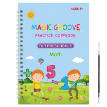(math) Reusable Magic Copybook Drawing Toys for Children Montessori Pen Control Training Writing Sticker