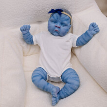 (48.26cm) Peaches Avatar-19Inch/47Cm Cloth Newborn Baby Doll Ward Reborn Baby Size Real Picture Handmade 3D Skin