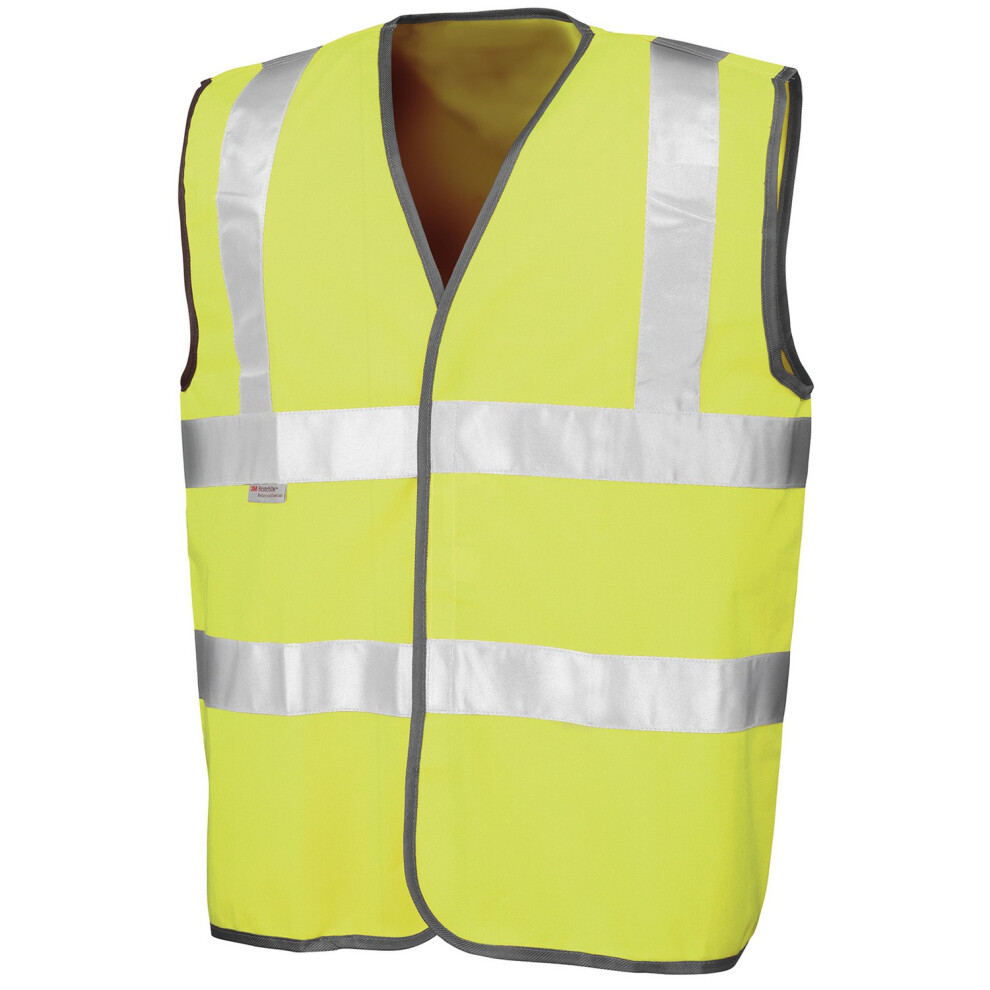 Result Men's Yellow , Fluorescent ) Safe-Guard By Hi-Vis Vest 3M