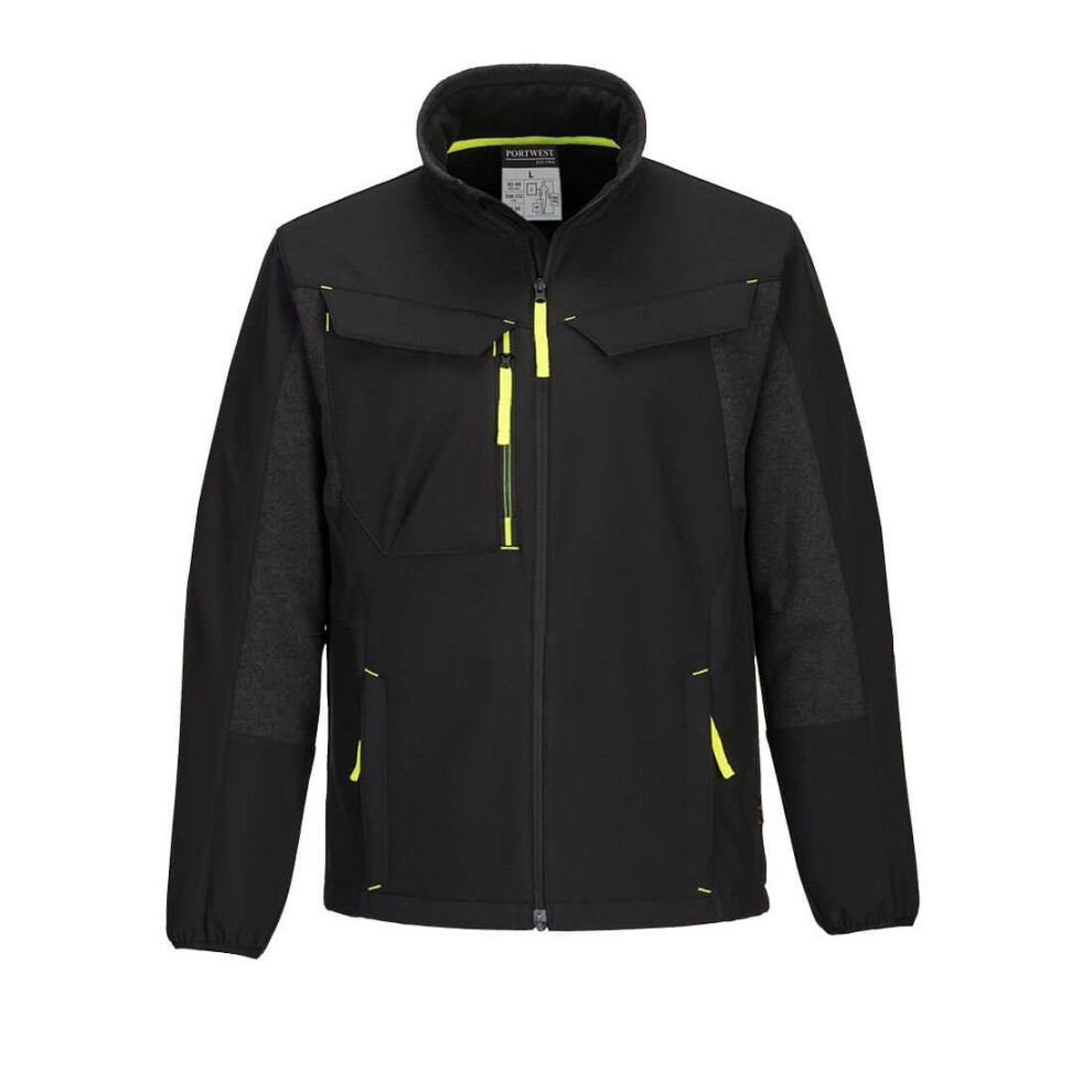 (3XL, Black) Portwest Mens Wx3 Eco Softshell Hybrid Jacket