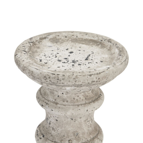 (31cm x 12cm x 12cm, Stone) Hill Interiors Ceramic Column Candle Holder 1