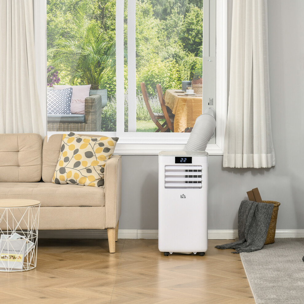 HOMCOM 7000 BTU Mobile Air Conditioner Indoor Portable AC Unit, White