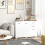 Homcom HOMCOM Modern Sideboard Kitchen Storage Cabinet with 2 Drawers, White 1