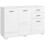 Homcom HOMCOM Sideboard Kitchen Storage Cabinet with 2 Drawers, High Gloss White 9