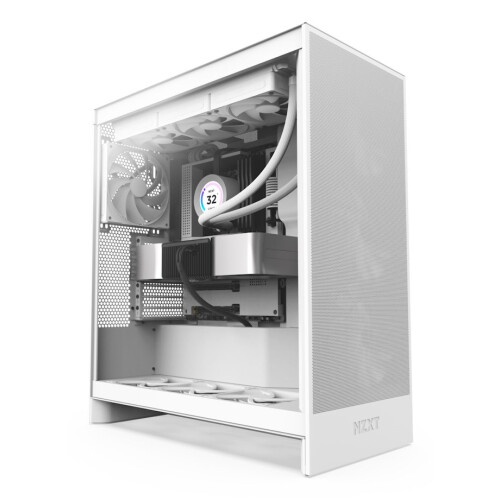 Midden-toren behuizing - NZXT - H7 Flow - Wit - Prestatieve koeling - Gehard glas