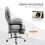 Vinsetto Vinsetto Heated 6 Points Vibration Massage Executive Office Chair Grey 6