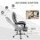 Vinsetto Vinsetto Heated 6 Points Vibration Massage Executive Office Chair Grey 5