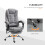 Vinsetto Vinsetto Heated 6 Points Vibration Massage Executive Office Chair Grey 7
