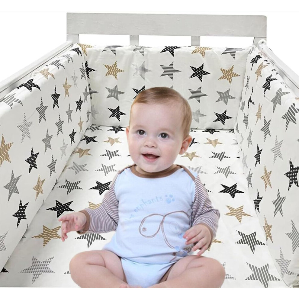 (A1) Bumpers for Cot Bed, Breathable Safe Cot Liner, Comprehensive Protection Baby Bumper, for Baby Boys And Girls