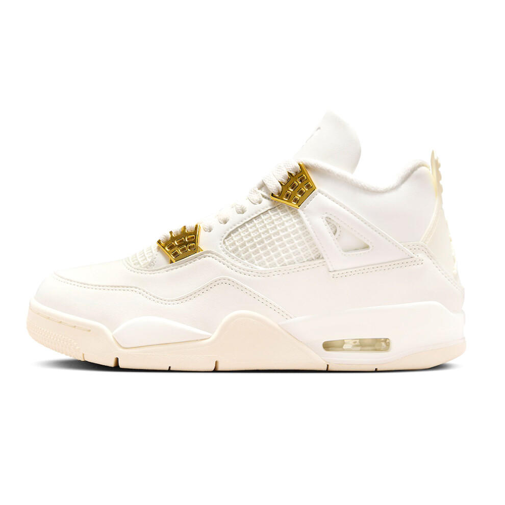 (UK4.5/EUR38/24CM) Air Jordan 4 Retro Metallic Gold WMN Men's Shoes Trainers