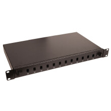 Fibre patch panel 19" 1U 12