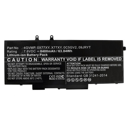 Laptop Battery for Dell 61WH