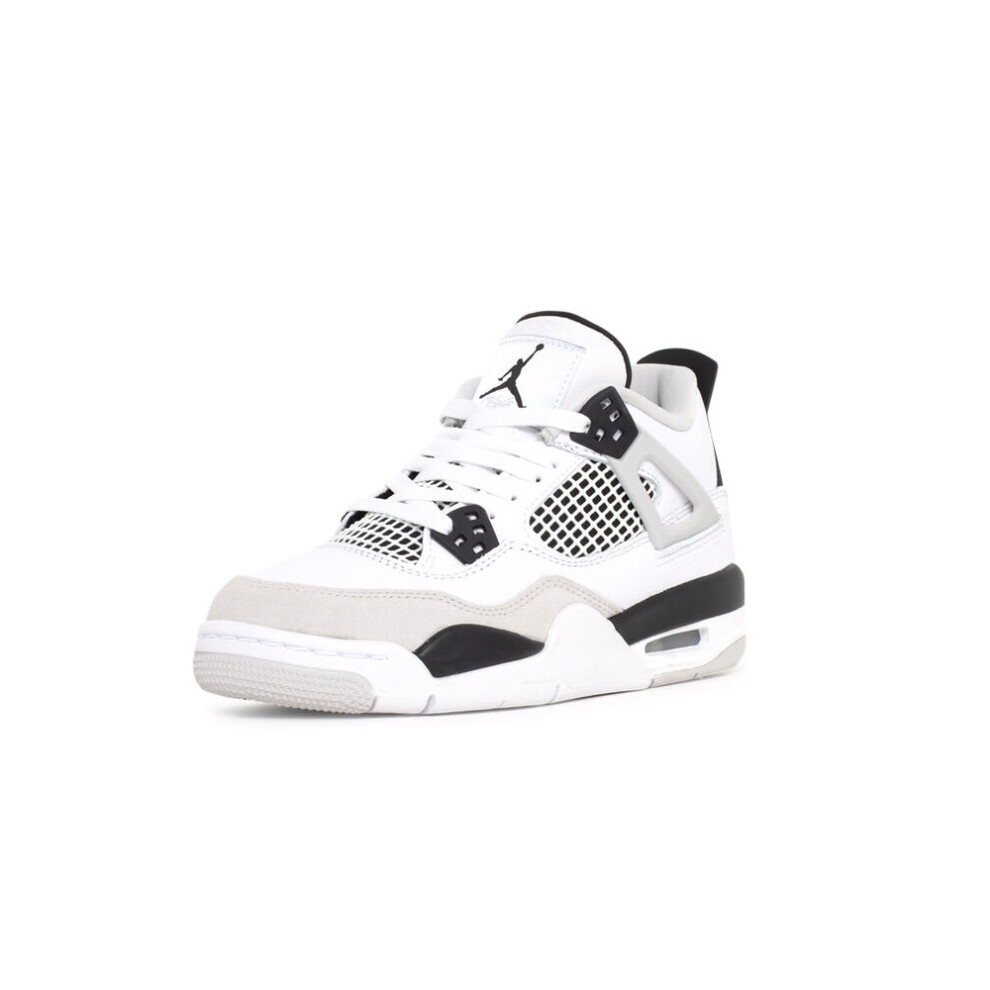 (UK4/EUR36.5/23.5CM) Air Jordan 4 Retro Military Black GS Boys' Women Shoes Trainers