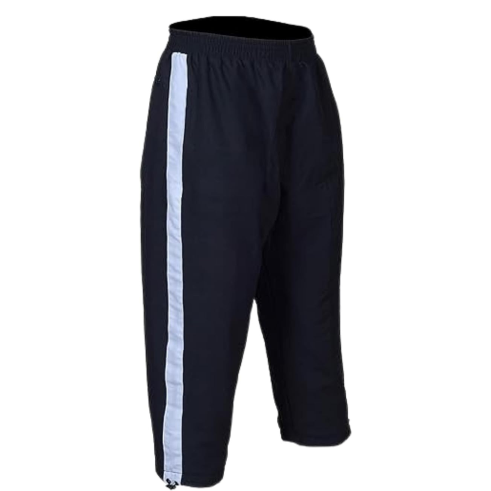 (S, Black with white stripe) Mens 3/4 Trousers mesh Lining Bottoms One Stripe SweatPants-image-OPC-PFYHH7R-NEW