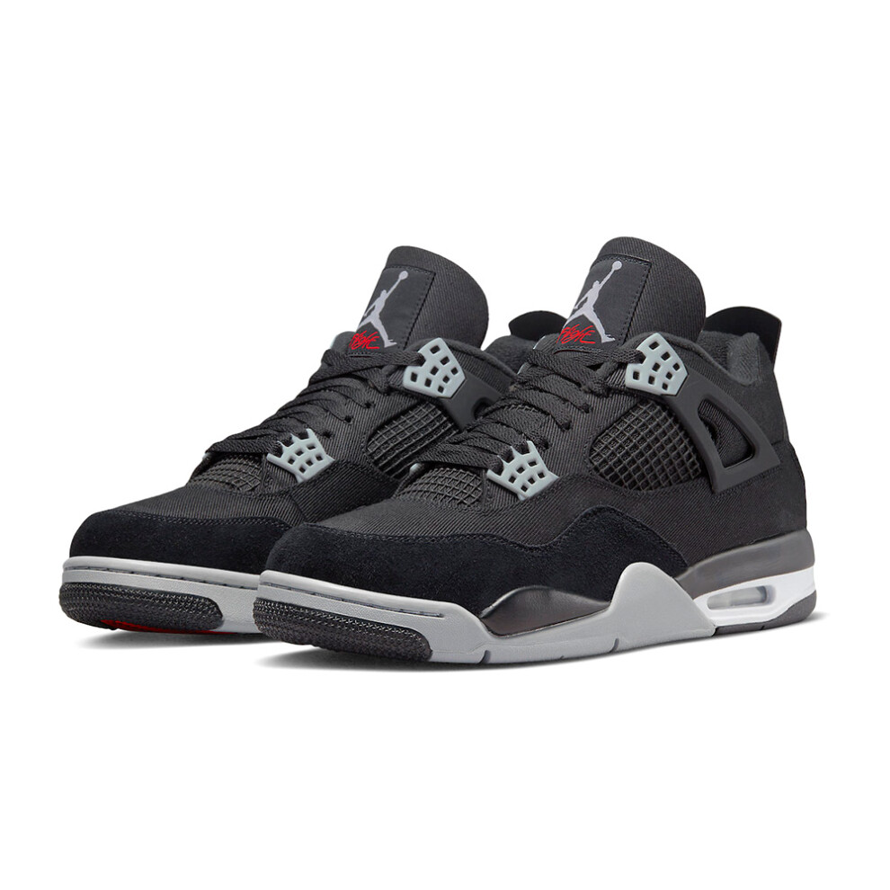 (UK8/EUR42.5/27CM ) Nike Air Jordan 4 SE Black Canvas Men's Shoes Trainers